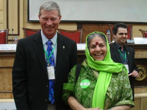 Organic Center Science Advisory Board Member, Jim Riddle, meets with me with Vandana Shiva
